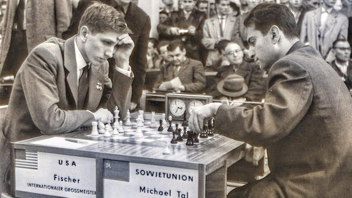 Bobby Fischer vs. Mikhail Tal, Leipzig Olympiad (1960)